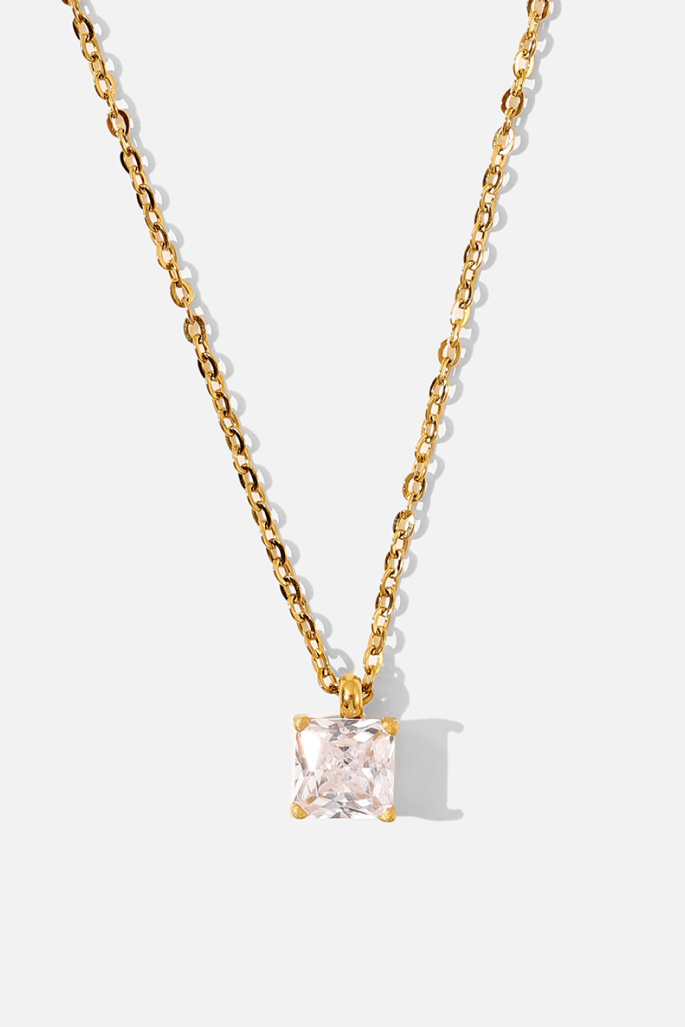 Rhinestone Pendant Gold-Plated Necklace - LXM Fashion 