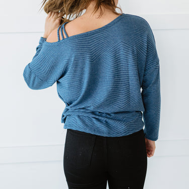 BiBi Rainy Day Strap Detail Knit Top - LXM Fashion 