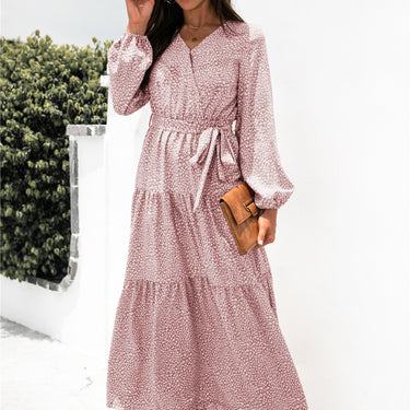 Floral Puff Sleeve Maxi Dress - LXM Fashion 