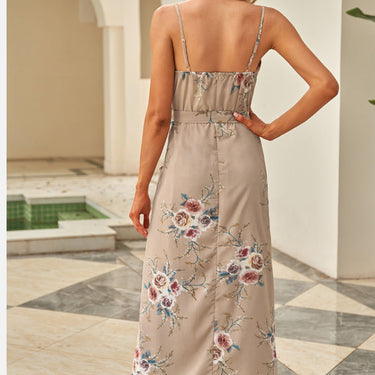 Fashion Collection Leopard Wrap Maxi Dress With Slit - LXM Fashion 