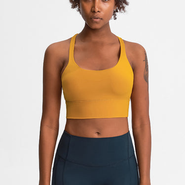 Double-Strap Cross-Back Sports Bra - LXM Fashion 