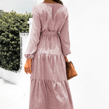 Floral Puff Sleeve Maxi Dress - LXM Fashion 