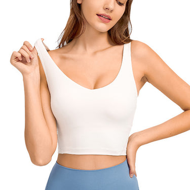 Fashion Collection Deep V-Neck Crop Sports Bra - LXM Fashion 