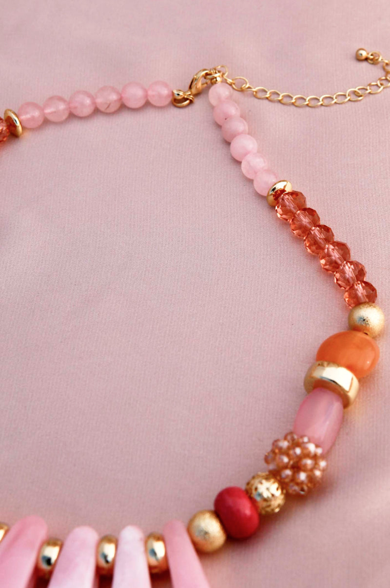 Pastel Vintage Beaded Necklace - LXM Fashion 