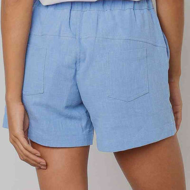 Fashion Collection Solid Drawstrings High Waist Shorts - LXM Fashion 
