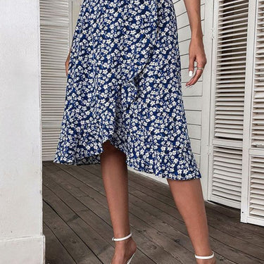 Ditsy Floral Ruffled Skirt - LXM Fashion 