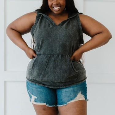 Sew In Love Casual Vibes Full Size Run Hooded Tank - LXM Fashion 