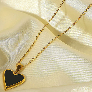 Bordered Heart Chain Necklace - LXM Fashion 