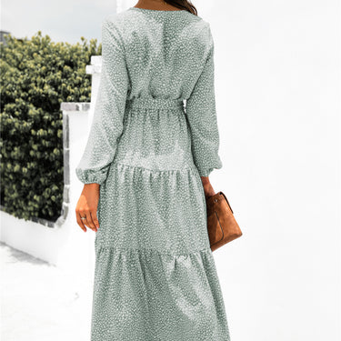 Floral Puff Sleeve Maxi Dress - LXM Fashion 