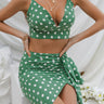 Simplee Polka Dot Bralette and Skirt Set - LXM Fashion 