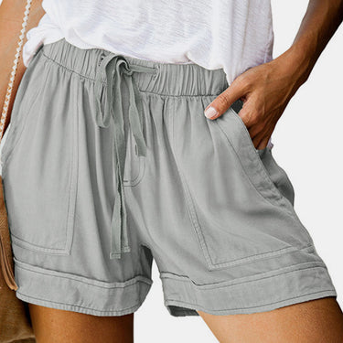 Fashion Collection Ruched Pocket Shorts - LXM Fashion 