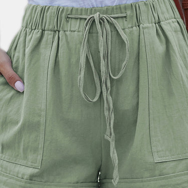 Fashion Collection Ruched Pocket Shorts - LXM Fashion 