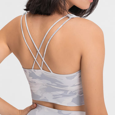 Double-Strap Cross-Back Sports Bra - LXM Fashion 