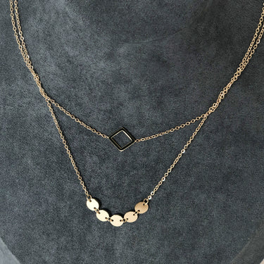 Geometric Layered Necklace - LXM Fashion 