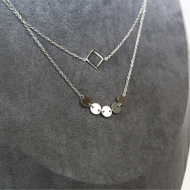 Geometric Layered Necklace - LXM Fashion 