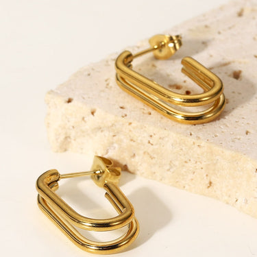 Shape of You Double-Layered U-Hook Earrings - LXM Fashion 