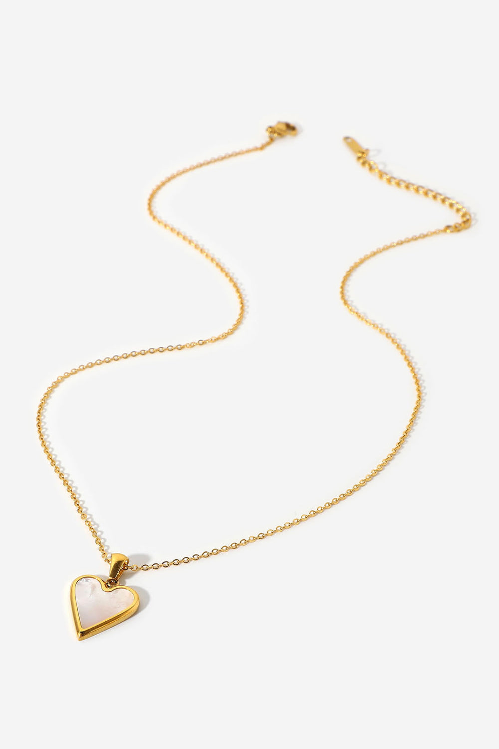 Bordered Heart Chain Necklace - LXM Fashion 
