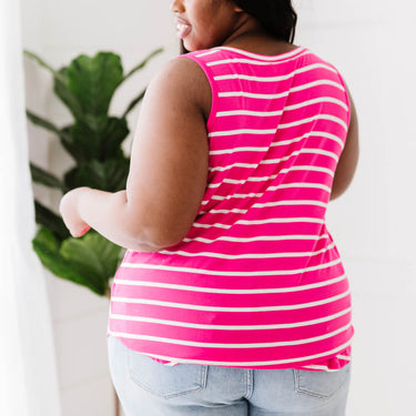 Zenana San Francisco Stroll Full Size Run Striped Tank - LXM Fashion 