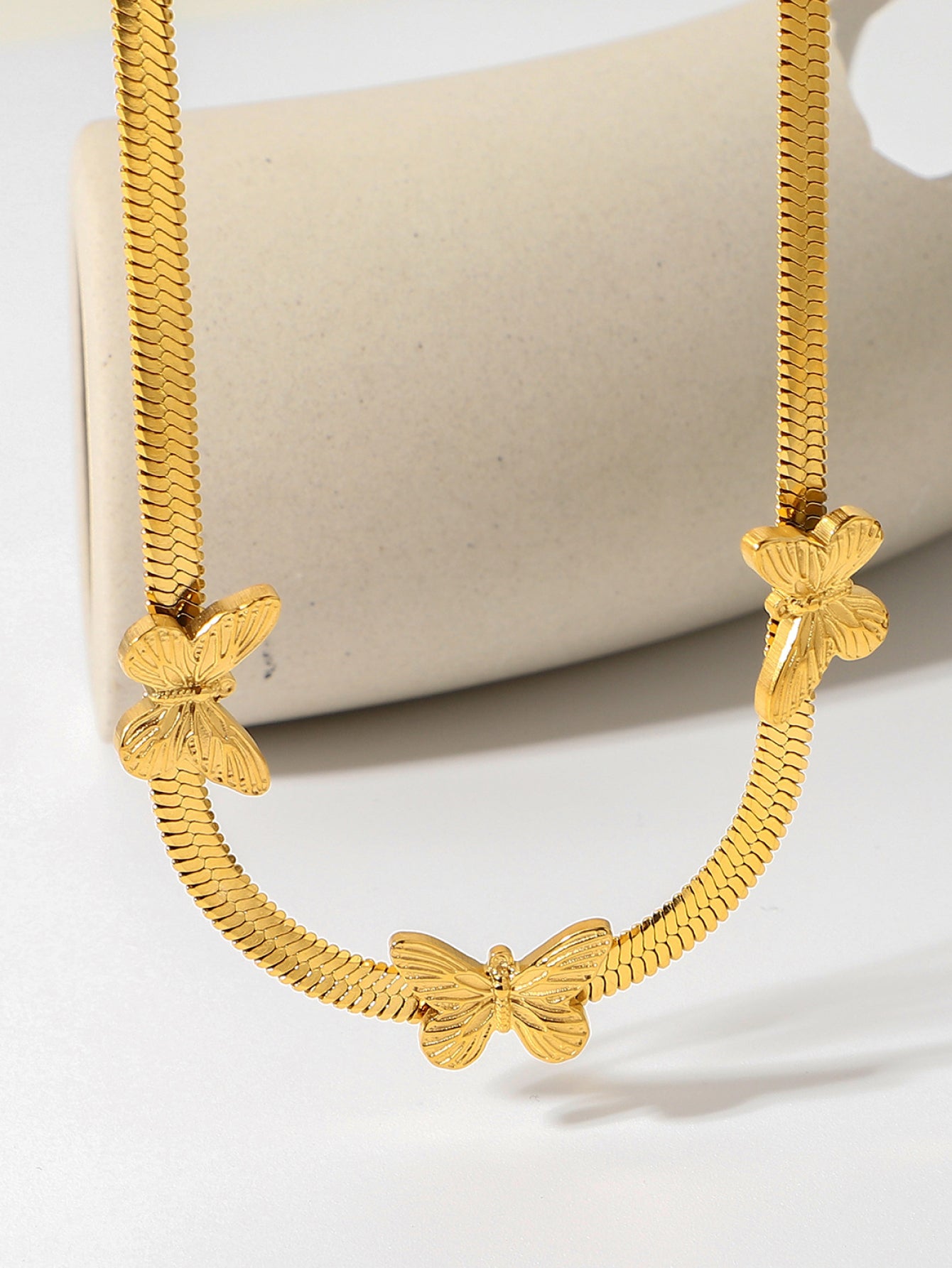 Butterflies Snake Chain Necklace - LXM Fashion 
