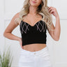 SHOPIRISBASIC My Whole Heart Rhinestone Bustier Crop Top - LXM Fashion 