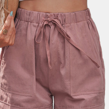 Fashion Collection Ruched Pocket Shorts - LXM Fashion 