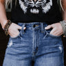 Fashion Collection High Rise Raw Hem Denim Shorts - LXM Fashion 