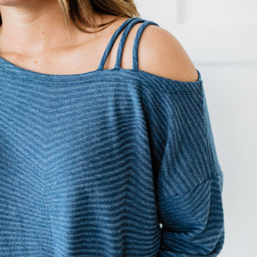 BiBi Rainy Day Strap Detail Knit Top - LXM Fashion 