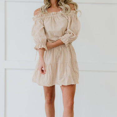 Ninexis Sunny Days Full Size Run Off-Shoulder Dress - LXM Fashion 