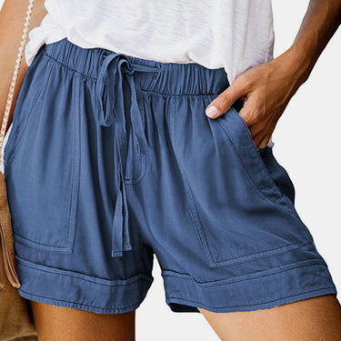 Fashion Collection Ruched Pocket Shorts - LXM Fashion 