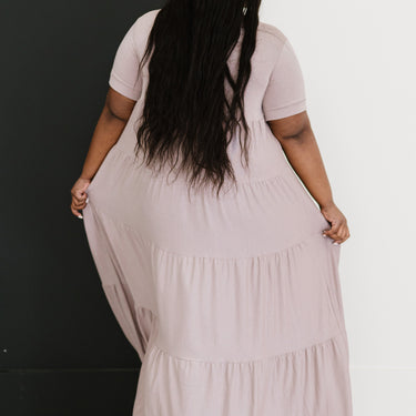 Zenana Let's Go Girl Full Size Run Tiered Maxi Dress in Ash Mocha - LXM Fashion 
