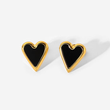 Shell Heart Stud Earrings - LXM Fashion 