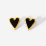 Shell Heart Stud Earrings - LXM Fashion 