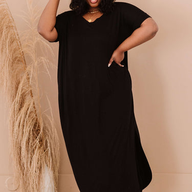 Zenana On the Boardwalk Maxi Tee Shirt Dress - LXM Fashion 