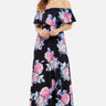 Fashion Collection Floral Off Shoulder Maxi Dress - LXM Fashion 