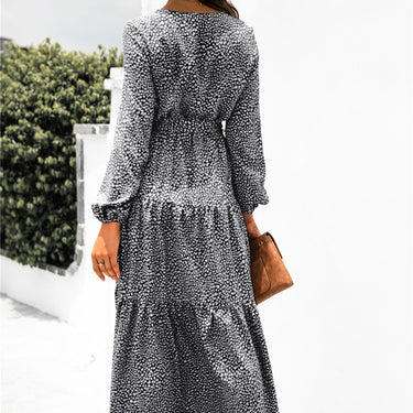 Floral Puff Sleeve Maxi Dress - LXM Fashion 