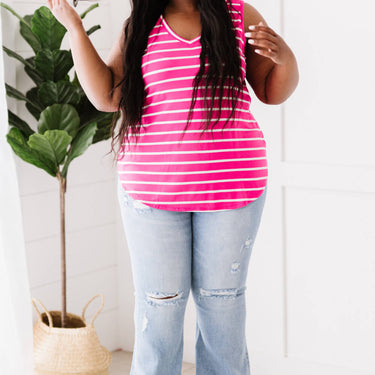 Zenana San Francisco Stroll Full Size Run Striped Tank - LXM Fashion 