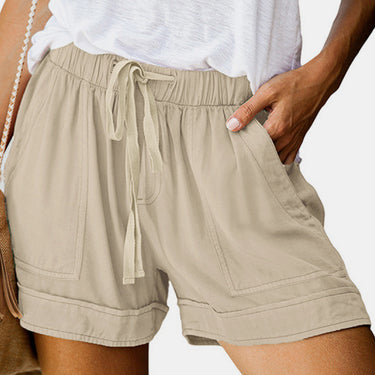 Fashion Collection Ruched Pocket Shorts - LXM Fashion 