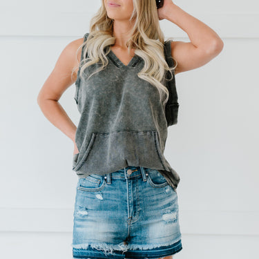 Sew In Love Casual Vibes Full Size Run Hooded Tank - LXM Fashion 