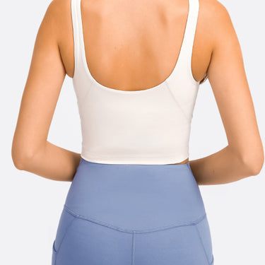 Fashion Collection Deep V-Neck Crop Sports Bra - LXM Fashion 
