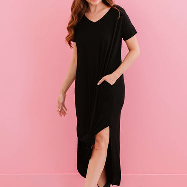 Zenana On the Boardwalk Maxi Tee Shirt Dress - LXM Fashion 