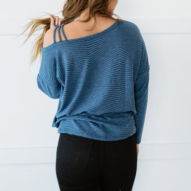 BiBi Rainy Day Strap Detail Knit Top - LXM Fashion 