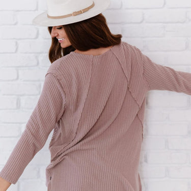 Jodifl Stay Awhile Waffle Knit Tee - LXM Fashion 