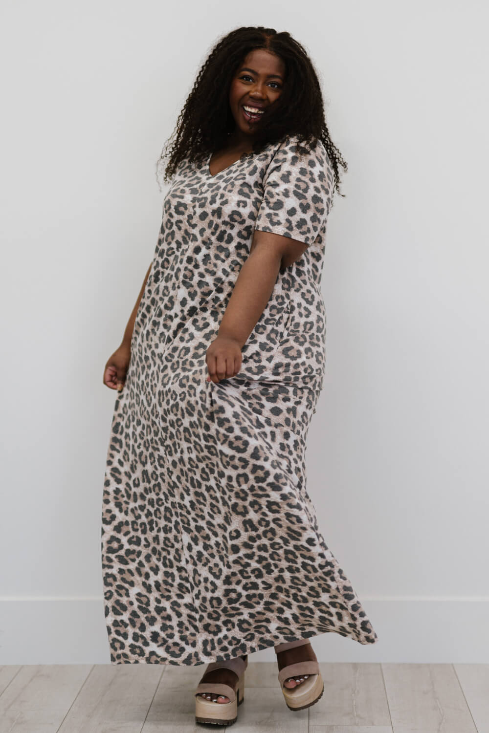 Zenana Born to be Wild Leopard Print Maxi Dress - LXM Fashion 