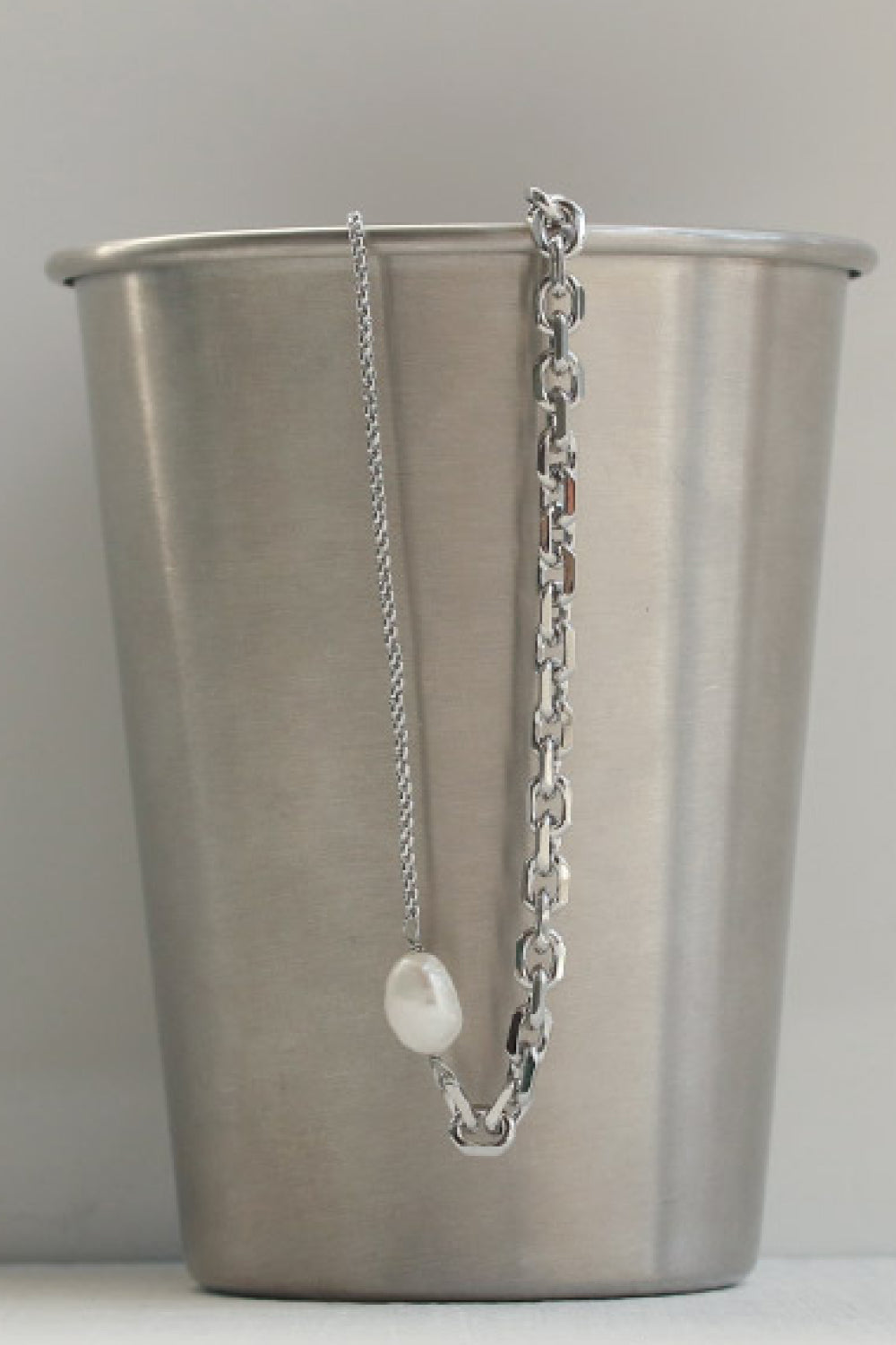 Pearl Pendant Link Chain Necklace - LXM Fashion 