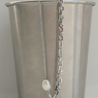 Pearl Pendant Link Chain Necklace - LXM Fashion 