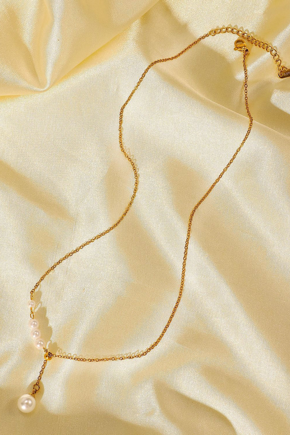 Pearl Drop Pendant Lobster Clasp Necklace - LXM Fashion 