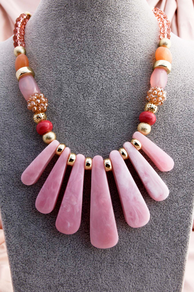 Pastel Vintage Beaded Necklace - LXM Fashion 