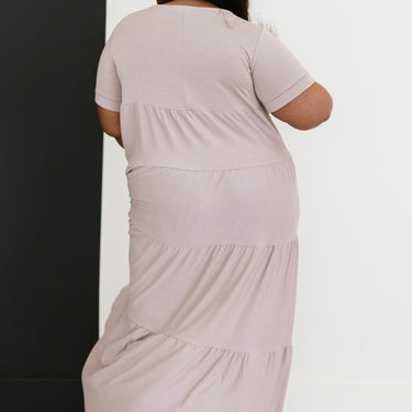 Zenana Let's Go Girl Full Size Run Tiered Maxi Dress in Ash Mocha - LXM Fashion 