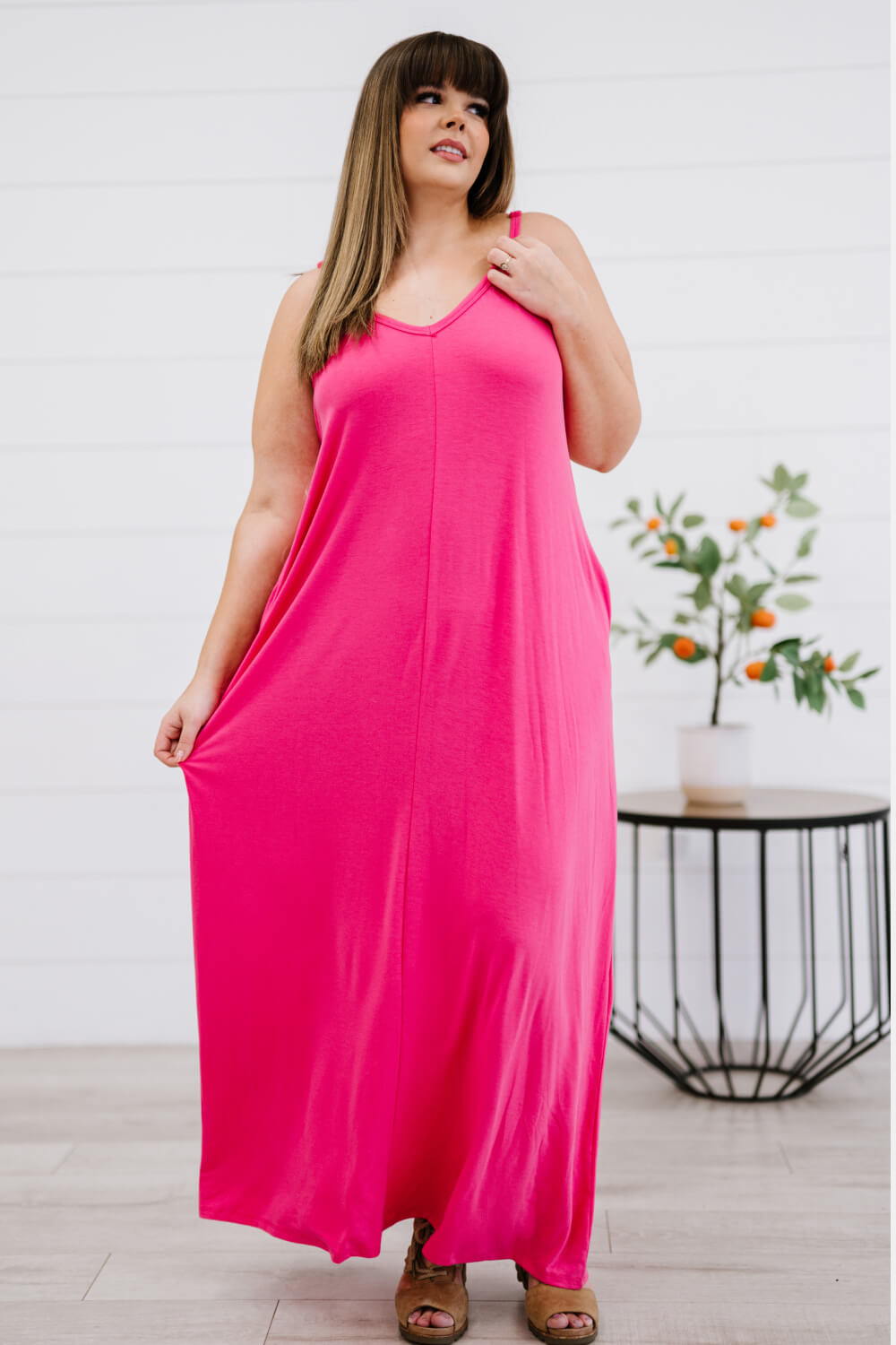Zenana Beach Vibes Full Size Cami Maxi Dress - LXM Fashion 