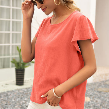 Knotted Cut Out Back Top - LXM Fashion 